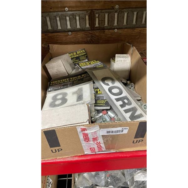 Magnetic Bin Identification Labels and Hardware Lot