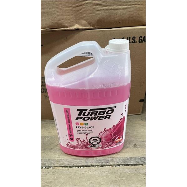 Lot of 4 Windshield Washer Fluid 4 Gallons 3.78 Liters Each