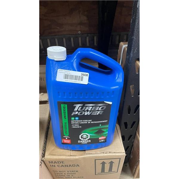 Lot of 4 Turbo Power 3.78 L Antifreeze Coolant for Light Vehicles