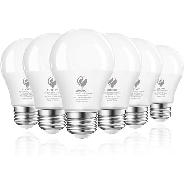 Lot of 2 Suchot LED 11W A19 Light Bulb 6-Pack , Daylight, Non-Dimmable