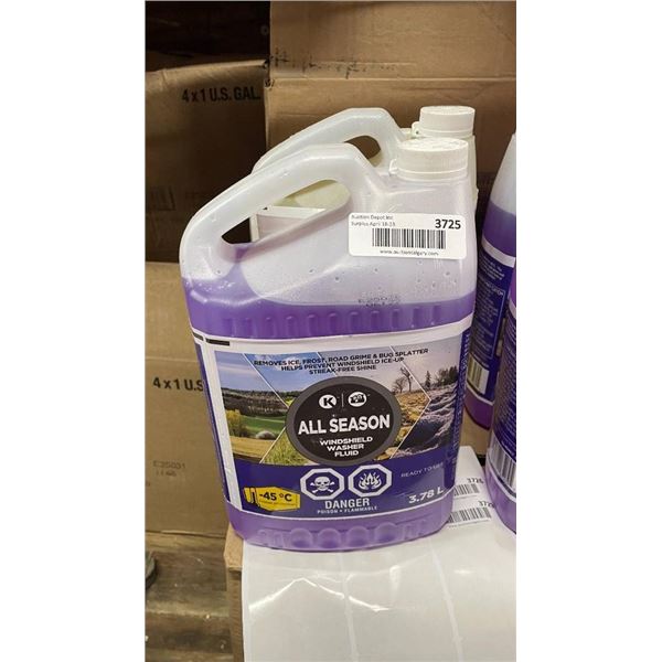 Lot of 4 Assorted All Season Windshield Washer Fluid