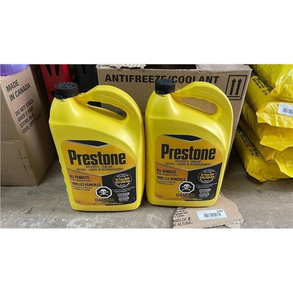 Lot of 2 Prestone Antifreeze Coolant 3.78L