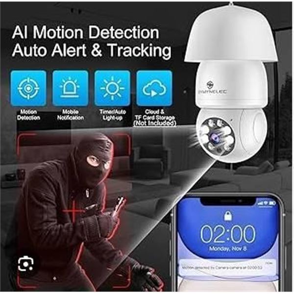 Symynelec P6 Smart Wi-Fi IP Camera with 2K Resolution and Night Vision