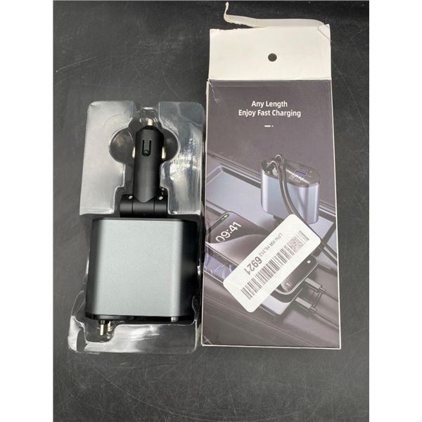 Car Charger with Type-C and USB Port for Fast Charging