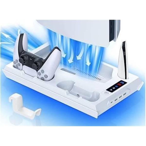 Wall Mount with Controller Charging Dock for PS5 (Disc & Digital Models)