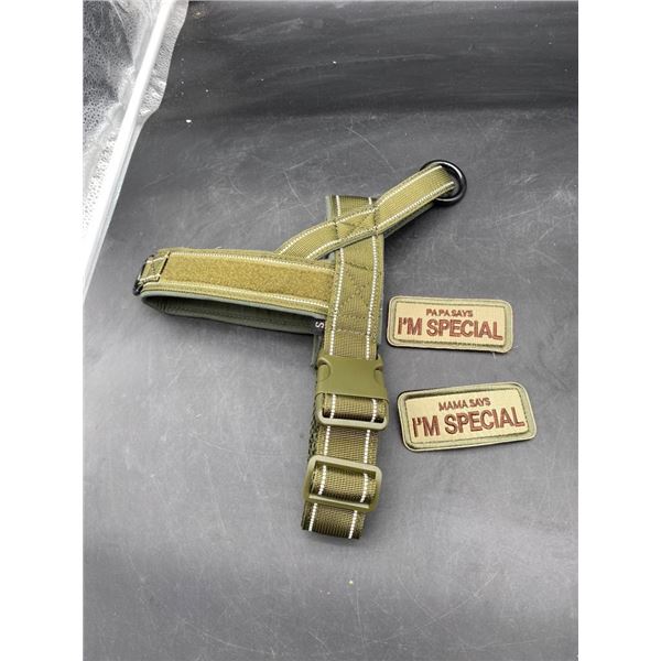 Adjustable Dog Harness With Patches, Size Small