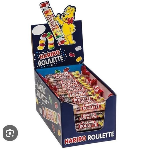 Haribo Roulette 50 x 25 g Bulk Candy Pack with Nutritional Info