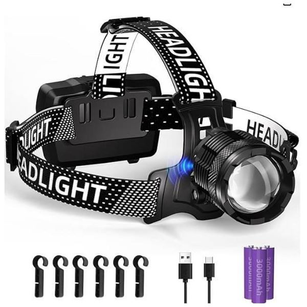 ZMOON 100,000LM Rechargeable LED Headlamp for Outdoor Adventures