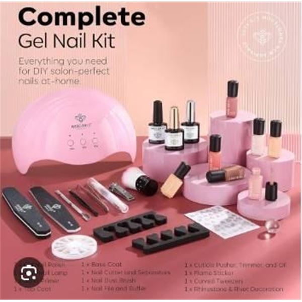 Modelones Gel Nail Polish Starter Kit with LED Lamp and Accessories