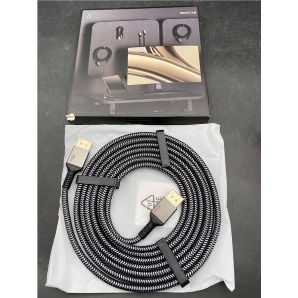 Maxonar DisplayPort Cable 10ft MXDTD32444 with Braided Design