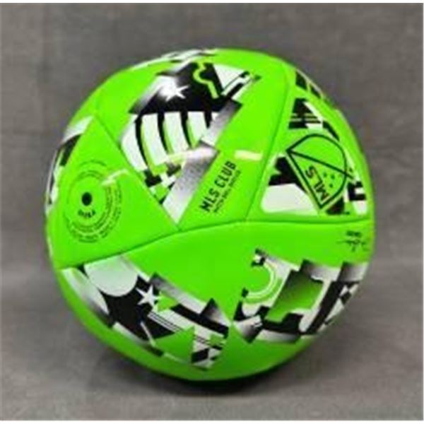 Size 5 Soccer Ball with Multicolor Design and Assembly Details