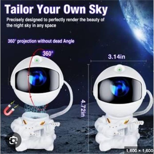 Starry Sky Astronaut Star Projector With Power Cord – 1 figurine