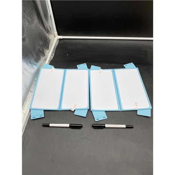 Blue Dry Erase Boards with Markers, Set of 2