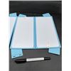 Image 2 : Blue Dry Erase Boards with Markers, Set of 2