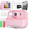 Image 1 : Hot Bee Children’s Instant Camera, 3-10 Years Girls, 1080P, 2.4 Inch Screen, 32G Card, Rosa