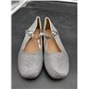 Image 1 : Pair of Glittery Silver Mary Jane Shoes, Size 12M/19.3cm