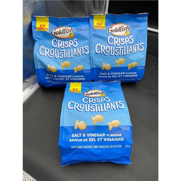 Goldfish Crisps Salt and Vinegar Flavor – Set of 3 x 177g Each
