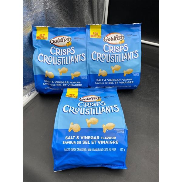 Goldfish Crisps Salt and Vinegar Flavor – Set of 3 x 177g Each