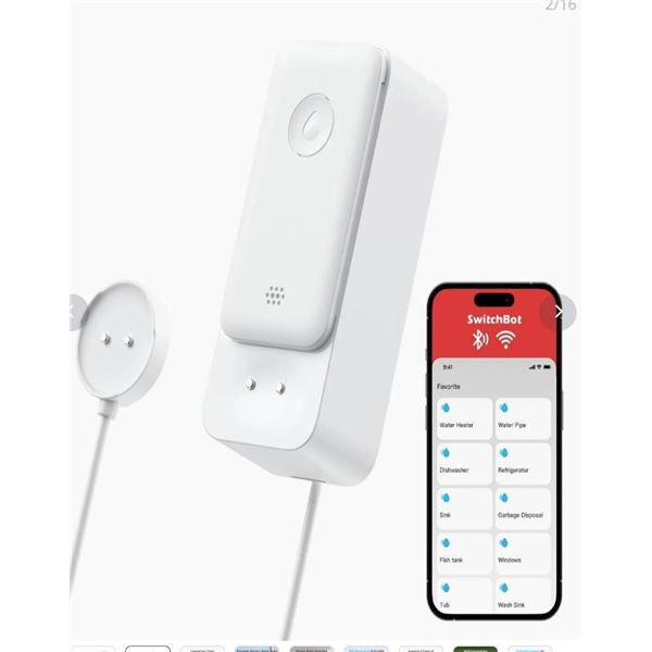 SwitchBot Water Leak Detector With Sensor Cable for Remote Monitoring