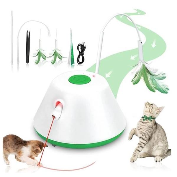 LifeFav Interactive Electronic Cat Toy with Feather Attachment