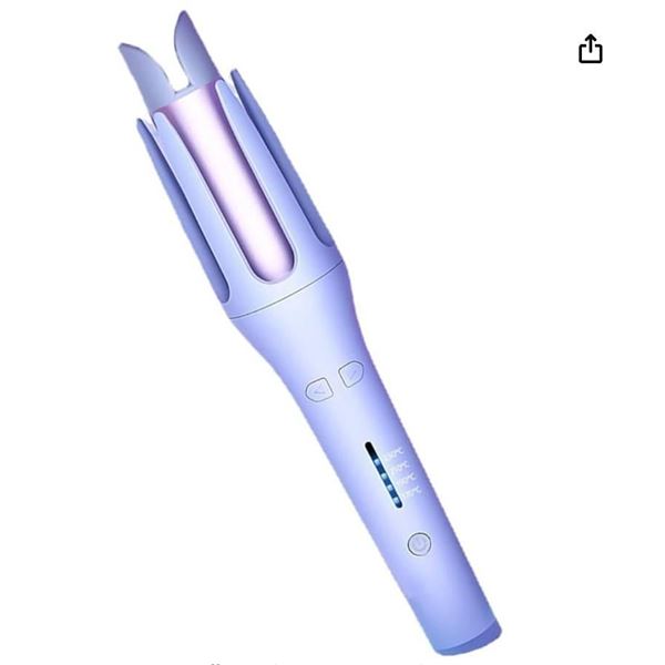 Electric Hair Curler, Long Lasting Moisturising Damage Automatic Curling Iron for Home (Purple)