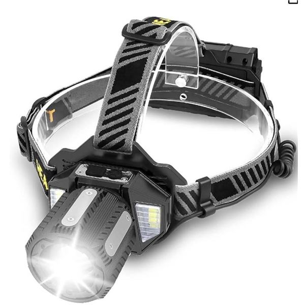 P360 LED Rechargeable Headlamp With Tactical Zoom, 11 Modes