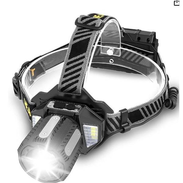 P360 LED Rechargeable Headlamp With Tactical Zoom, 11 Modes