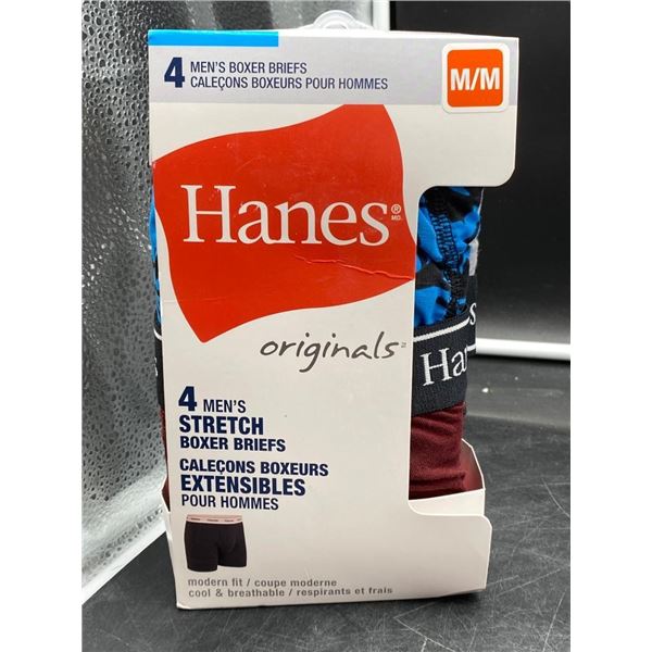 Hanes Men’s Stretch Boxer Briefs, M/M, 4-Pack, Comfort Flex Waistband