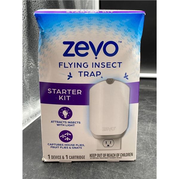 Zevo Flying Insect Trap, Fly Trap Captures Houseflies, Fruit Flies, and Gnats (1 Plug-in Base + 1 Ca