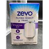 Image 1 : Zevo Flying Insect Trap, Fly Trap Captures Houseflies, Fruit Flies, and Gnats (1 Plug-in Base + 1 Ca