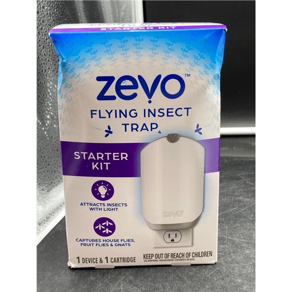 Zevo Flying Insect Trap, Fly Trap Captures Houseflies, Fruit Flies, and Gnats (1 Plug-in Base + 1 Ca