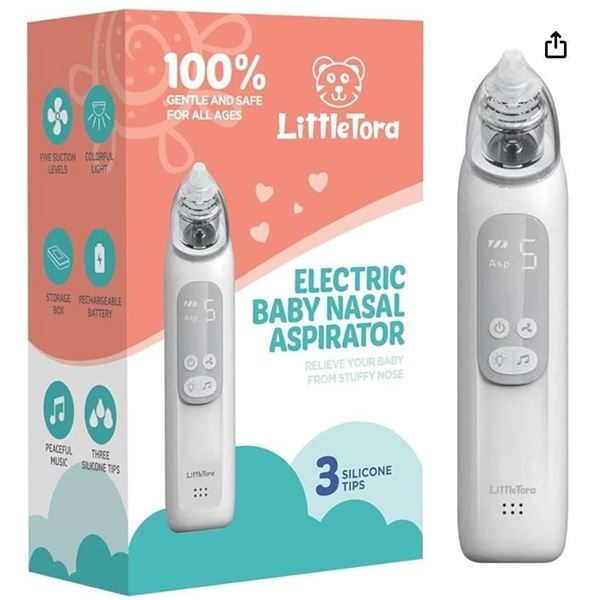 Baby Nasal Aspirator – Rechargeable Electric Nose Sucker Baby Nose Cleaner – Toddl