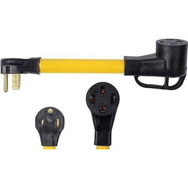 Onetak NEMA 6-50P to 14-50R 240V 50 Amp 3 Prong Male Plug to 50 Amp 4 Prong Female Outlet Receptacle