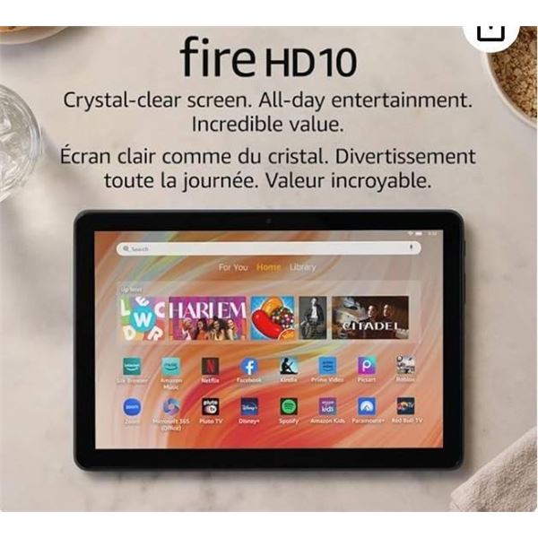 Amazon Fire HD 10 tablet (newest model), built for relaxation, 10.1″ vibrant Full HD screen