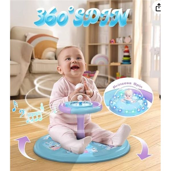 PERRYHOME Frozen Princess Twist Sit and Spin Toys for Toddlers 1-3, 360° Spin Twister Twist with 4 G