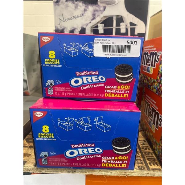 Oreo Double Stuf Grab & Go 8-count Packs, 2 Units