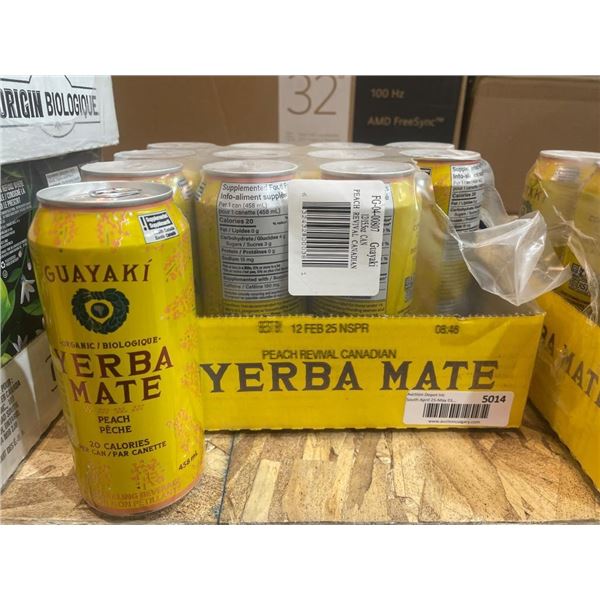 Guayaki Yerba Mate Peach 12-Pack of 15.5 fl oz Cans