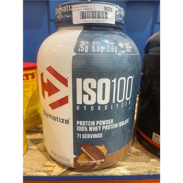 Dymatize ISO100 Hydrolyzed 100 Percent Whey Protein Isolate 5 LB Chocolate Peanut Butter Flavor