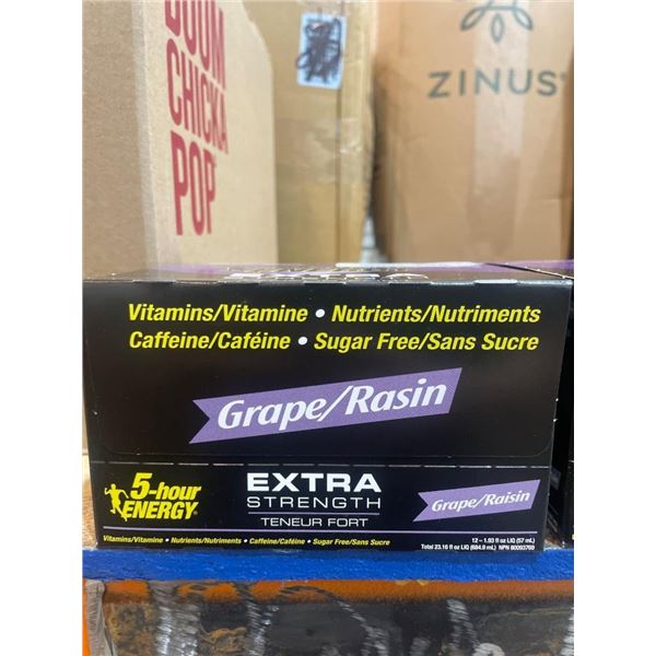 5-hour Energy Extra Strength Grape Flavor Lot 12 x 57ml