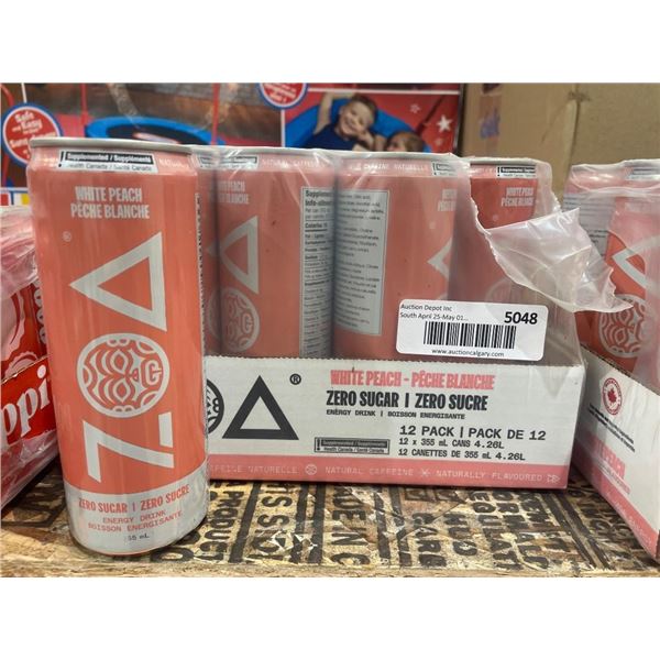 ZOA Energy Drink White Peach Flavor 12 x 355ml