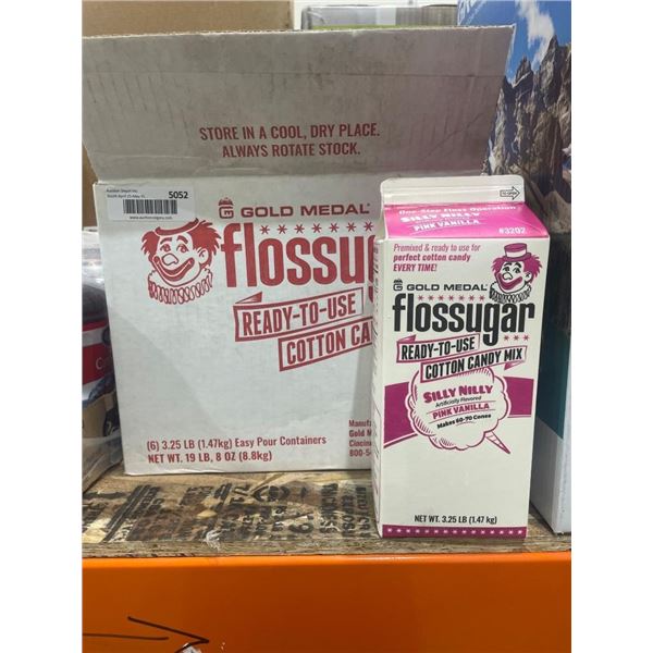 Gold Medal Flossugar Ready-To-Use Cotton Candy Mix, 19 lb, 6 Containers
