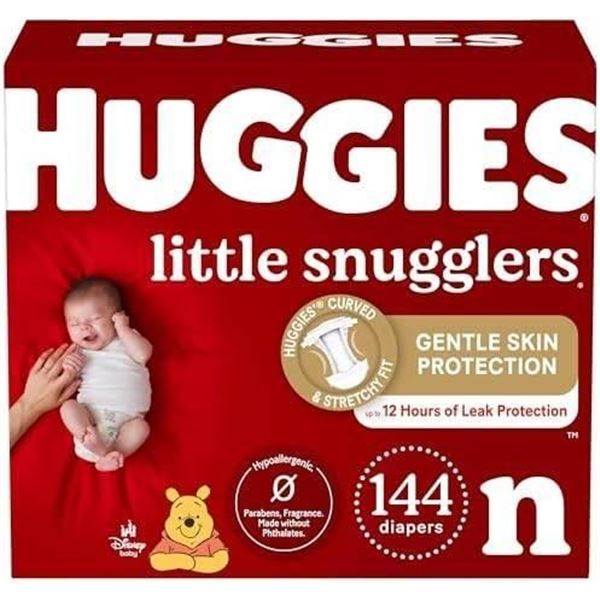Huggies Little Snugglers Size N Diapers 144 Count