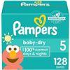 Image 1 : Pampers Baby-Dry Size 5 Diapers with 128 Count Capacity
