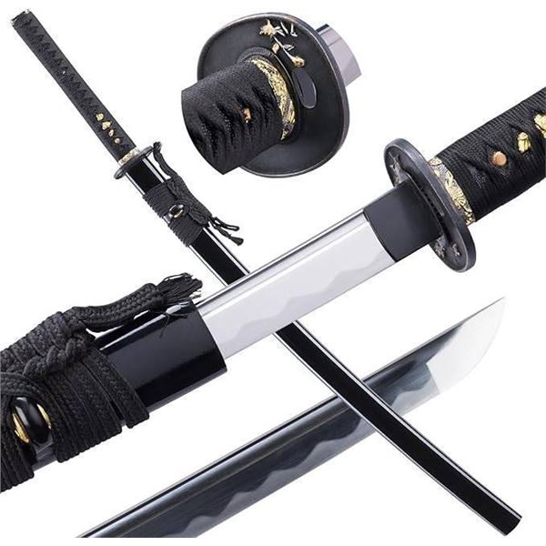 Japanese-Style Katana Sword With Black Scabbard