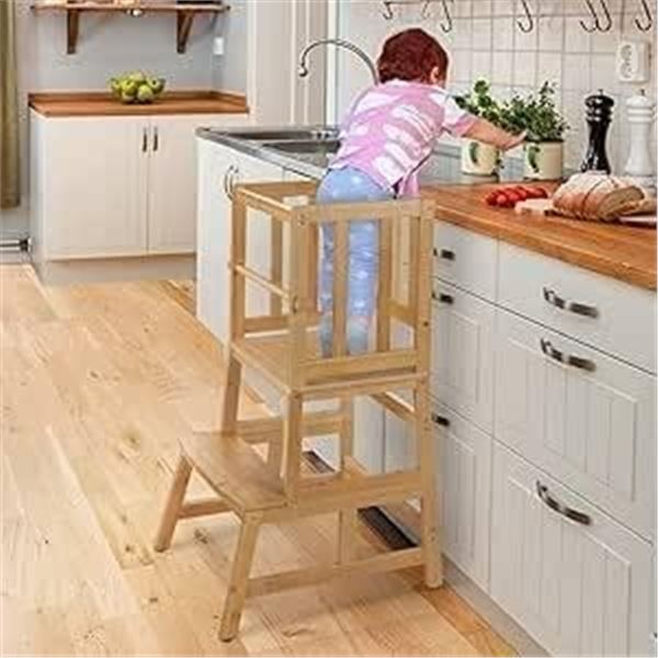 Cosyland Bamboo Multifunctional Kitchen Step Stool