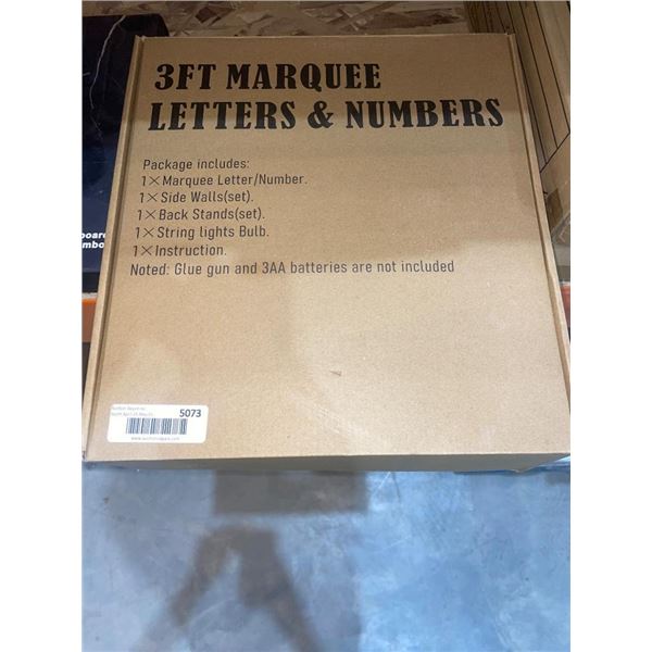 3FT Marquee Letters and Numbers Set