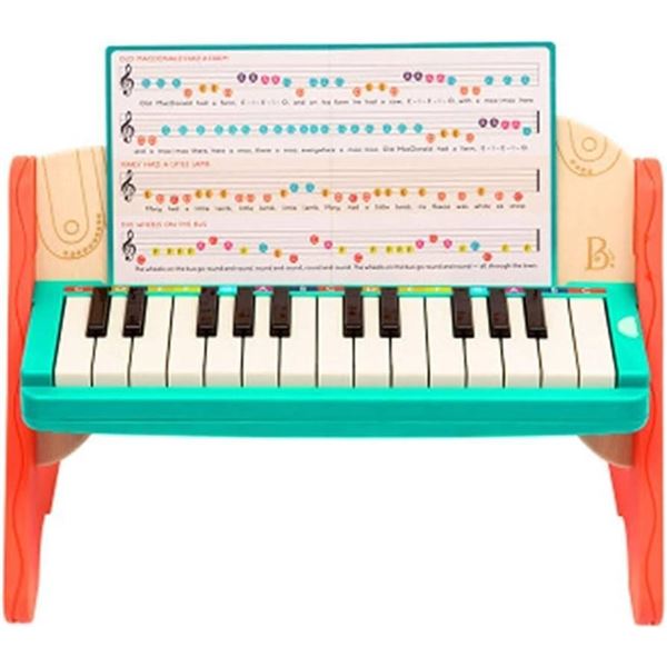 Children’s Wooden Toy Piano with Color-Coded Keys
