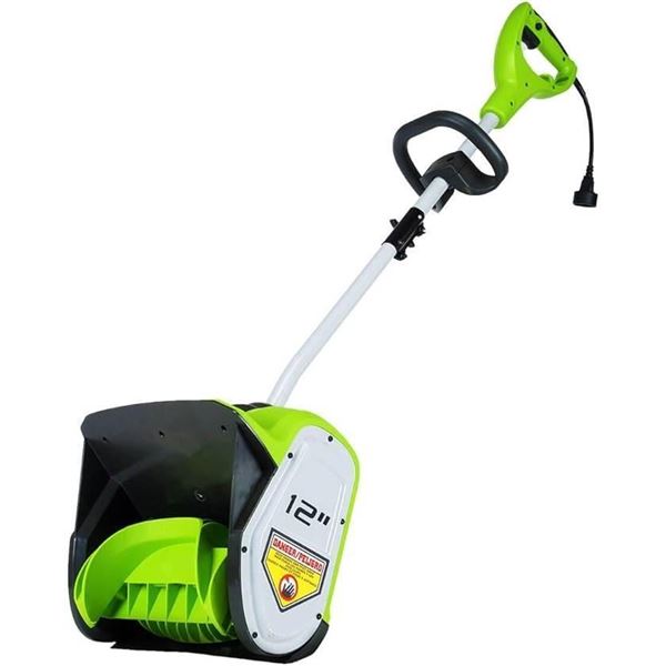 Greenworks 12-Inch 8A Electric Snow Shovel with Adjustable Handle