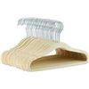 Image 1 : Amazon Basics Baby Kids Velvet Clothes Hangers, Beige, Pack of 50