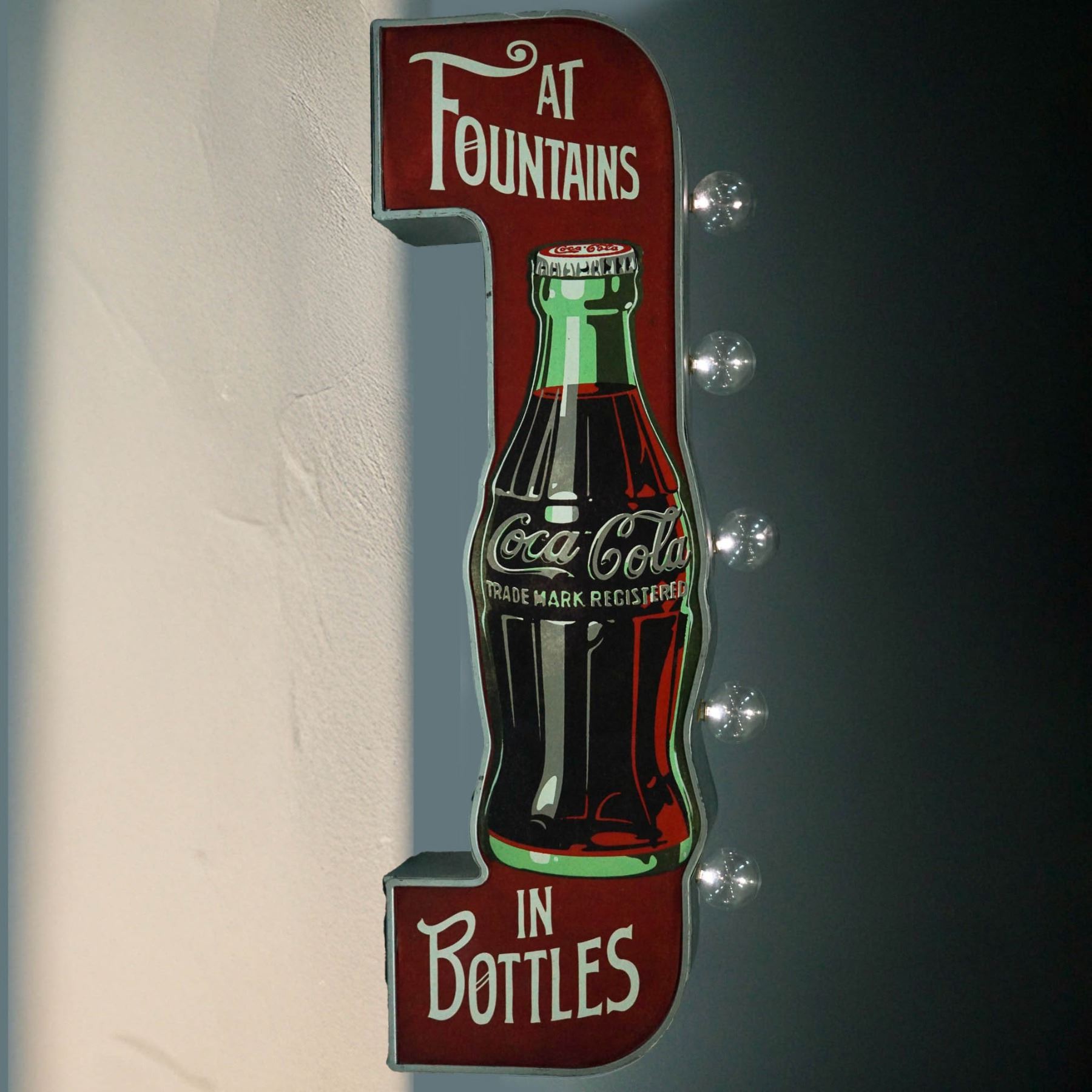 Coca Cola Metal Marquee Lighted Wall Sign